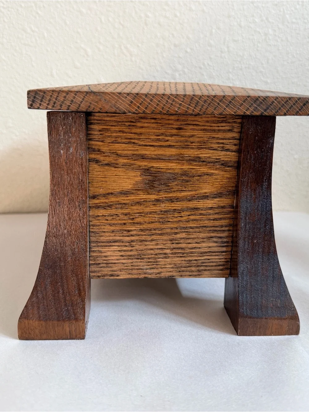 Handcrafted Oak Wood Keepsake Box Rustic Mission Style Storage Box Handmade